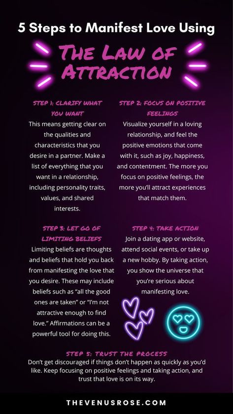 5 steps to manofest love using the law of attraction How To Attract My Soulmate, Manifesting A Soulmate, Manifest Soulmate Law Of Attraction, How To Manifest Your Dream Partner, Manifest A Lover, Manifesting A Partner, Manifesting Dream Partner, Manifesting Partner, Manifestation Law Of Attraction Love