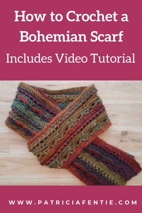 Bohemian Crochet Patterns, Crocheted Scarves, Bohemian Scarf, Boho Crochet Patterns, Crochet Cowls, Scrap Yarn Crochet, Bohemian Scarves, Hippie Crochet, Boho Scarf