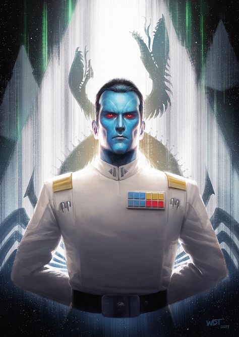 Thrawn by wraithdt Thrawn Book, Thrawn Star Wars, Admiral Thrawn, Grand Admiral Thrawn, Star Wars Painting, Star Wars Celebration, Star Wars Empire, Star Wars Rpg, Galactic Empire