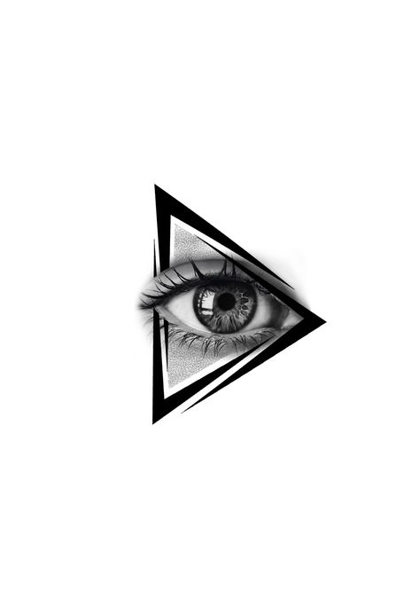 Triangle Eye Tattoo, All Seeing Eye Of God, Knee Tats, Triangle Eye, Eye Of God, Realistic Tattoo Sleeve, Mini Tattoo, Realistic Tattoo, Seeing Eye