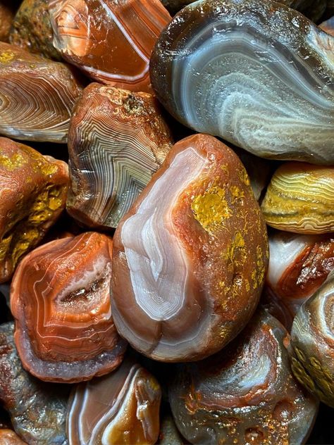 Rock Tumbling, Agate Rocks, Lake Superior Agates, Crystal Aesthetic, Pretty Rocks, Cool Rocks, Rock Hounding, Minerals And Gemstones, Rocks And Gems