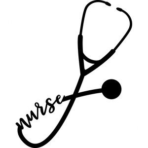 Silhouette Design Store - 250951 Simbols Tattoo, Nurse Decals, Nurse Tattoo, Nurse Stethoscope, Nurse Design, Nursing Notes, Silhouette Cameo Projects, Cameo Projects, Silhouette Design Store