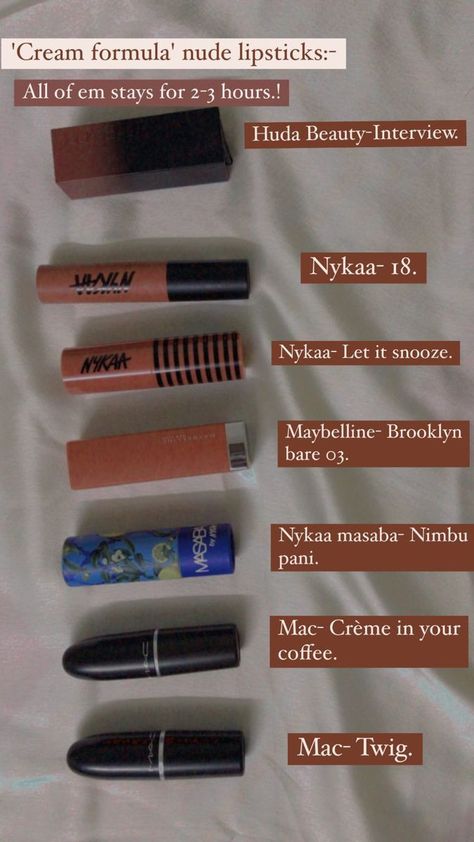 Indian Lipstick, Affordable Lipstick, Lipstick Guide, Budget Makeup, Lipstick For Dark Skin, Lip Shades, Makeup Order, Simple Makeup Tips, Subtle Makeup