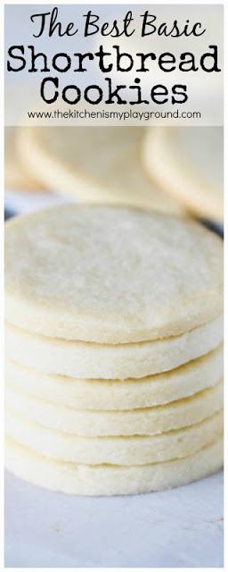 Basic Rolled Shortbread Cookies Recipe ~ tender, rich, buttery-flavored cookies that stand great just as they are, or provide a wonderful canvas for added embellishments, like a dip in chocolate, or smear of frosting. www.thekitchenismyplayground.com Wedding Shortbread Cookies, Rolled Shortbread Cookies, Flavored Cookies, Shortbread Cookies Recipe, Christmas Yummies, Delish Desserts, Jam Cookies, Tea Ideas, Dessert Bites