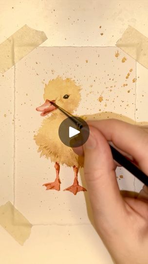 30K views · 6.1K reactions | One more little ducking. The first layer painted with a bristle brush and plenty of water.

#watercolorprocess #watercolortutorial #aquarelle #artreel #watercolourpainting | Rebecca Rogers | James Quinn · A Gentle Sunlight How To Paint A Duck, Birds Watercolor Paintings, Watercolor Animals Tutorial, Watercolour Ducks, Animal Watercolor Paintings, Aquarel Art, Watercolor Birds Tutorial, Bird Drawing For Kids, Duck Watercolor