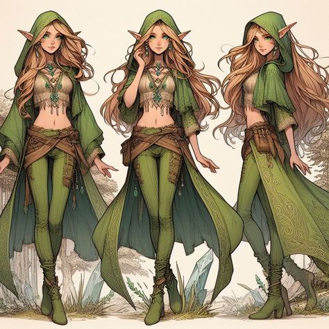 Elven Outfits Female, Elf Clothes Fantasy Outfit Drawing, Fantasy Elf Outfit, Dnd High Elf Female, Pallid Elf, Elves Outfit, Elven Outfit, Animated Clothing, Superhero Art Projects