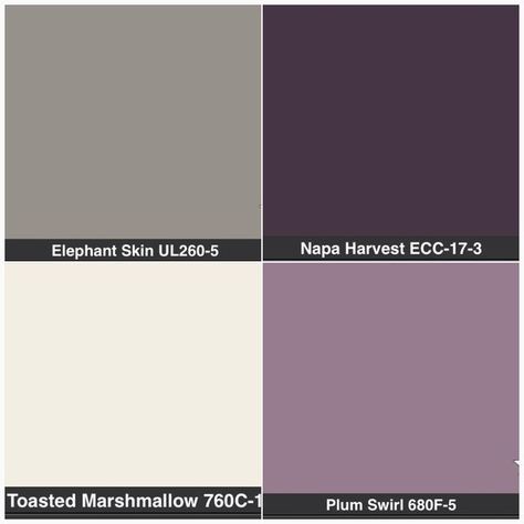 Aubergine Room Ideas, Aubergine Wall Color, Aubergine Bedroom, Plum Bedroom Ideas, Plum Bedroom, Bathroom Color Palette, Aubergine Color, Purple Living Room, Bedroom Color Combination