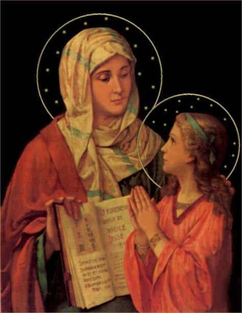 by-grace-of-god: St. Anne and St. Joachim -... - The Light of Faith Saint Joachim, Virgin Mary Picture, Blessed Mother Statue, Saint Anne, Lady Madonna, Vintage Holy Cards, Saint Ann, Ancient Paintings, Mama Mary