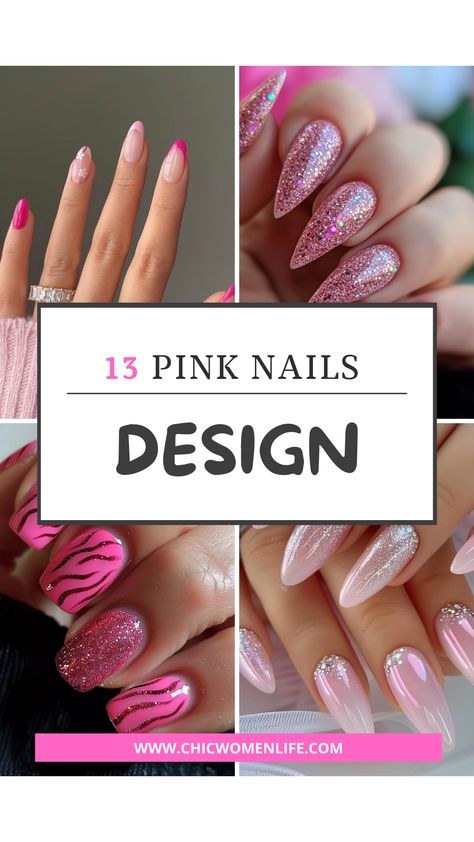 12 pink & white nail designs you’ll want to copy Pink Nails Ideas Almond, Bright Pink Nail Ideas, Pink White Nail Designs, Pink Birthday Nails, White Summer Nails, White Chrome Nails, Pink White Nails, Bright Pink Nails, August Nails