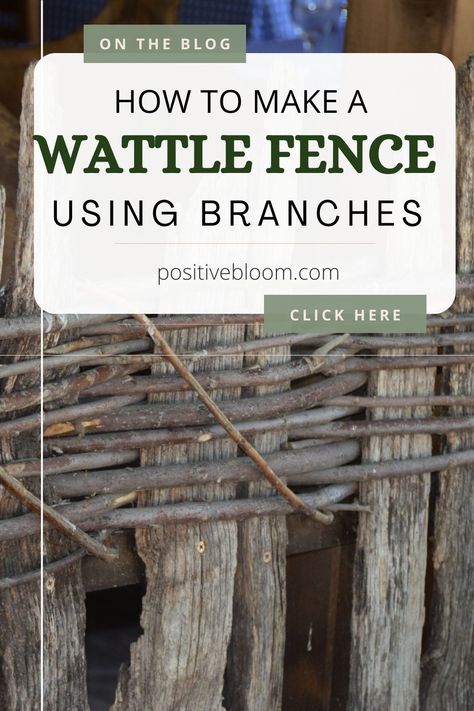 Here’s a complete guide on constructing a wattle fence. Learn its uses in the landscape, the best type of wood to select, and check some design ideas. Rustic Garden Fence Ideas Diy, Diy Wattle Fencing, Wattle Fence Diy, Waddle Fence, Driftwood Fence, Natural Fencing, Twig Fence, Wattle Fencing, Woven Fence