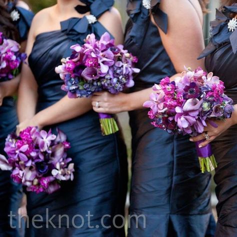 87af6387 2d44 a2b4 5bff f1d0c8d671c6~rs 729 Charcoal Grey Bridesmaid Dresses, Midnight Blue Bridesmaid Dresses, Purple Bouquets, Gold Wedding Colors, Purple Wedding Bouquets, Wedding Colors Purple, Blue Wedding Bouquet, Gold Bridesmaid Dresses, Purple Bridesmaids