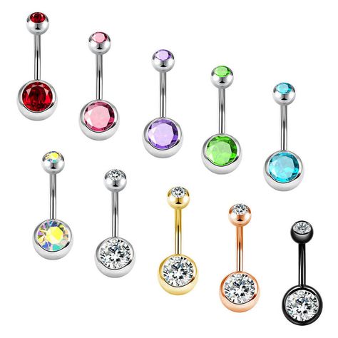 Belly Button Rings | Belly Bars - Oufer Body Jewelry – OUFER BODY JEWELRY Titanium Belly Button Rings, Rings Pack, Navel Piercing Jewelry, Silver Bodies, Rose Violette, Belly Jewelry, Belly Bars, Button Rings, Navel Piercing