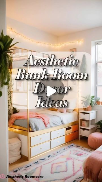 0 likes, 0 comments - aestheticroomcore on July 12, 2024: "✨Bunk Room Ideas | Aesthetic Bunk Room Decor ✨ Looking to transform your space into a stylish and functional bunk room? Check out our latest ideas and inspiration! Whether you’re creating a cozy nook or maximizing a small space, we’ve got you covered. Discover creative bunk bed designs, space-saving solutions, themed decor ideas and more. Tag a friend who would love these ideas!✨✨ #bunkbeds #bunkroom #bunkbedsforkids #bunkbedideas #sm Bottom Bunk Bed Decorating Ideas, Bunk Room Decor, Top Bunk Bed Ideas, Bunk Bed Aesthetic, Aesthetic Bunk Bed, Bunk Bed Decorating Ideas, Bunker Bed, Bunk Room Ideas, Bottom Bunk