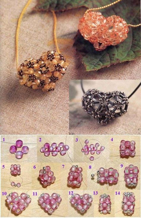 Beaded hearts. A bit difficult to understand at first but worth a try. Heart Diy Crafts, Jewelry Photos, Heart Diy, Beaded Heart, Pinterest Tumblr, Beaded Beads, Heart Pictures, Heart Images, Heart Crafts