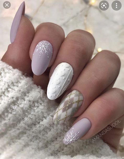 Winter Manicure, Sweater Nails, Christmas Nail Art Designs, Pink One Piece, Christmas Nails Acrylic, Nails 2020, Winter Nail Designs, New Year's Nails, Christmas Nail