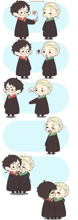 Drarry Fanart Wallpaper, Harry Potter Cute Art, Drarry Cute, Drarry Wallpaper, Harry Potter Desenho, Harry Potter Chibi, Meme Harry Potter, Gay Fanart, Hery Potter