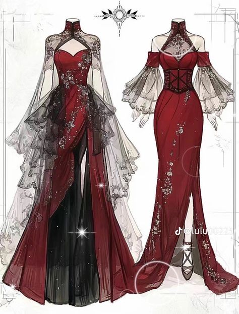 Persona Outfits, Wedding Outfits Ideas, Fish Images, Eclectic Prints, Skirts Flowy, Dress Design Drawing, Gowns Dresses Elegant, 2024 Outfits, Flowy Dresses