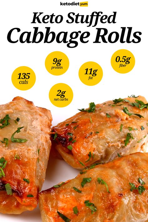 Keto Cabbage Rolls Dinner Recipe (2g Net Carbs!) Keto Stuffed Cabbage Rolls, Keto Stuffed Cabbage, Keto Cabbage Rolls, Keto Cabbage Recipe, Rolls Dinner, Keto Cabbage, Stuffed Cabbage Rolls, Cabbage Rolls Recipe, Stuffed Cabbage