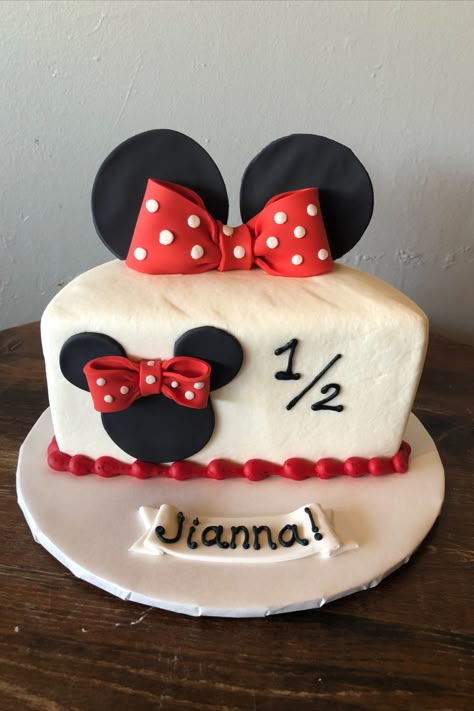 6 Months Half Cake, Minnie Mouse Half Birthday Cake, 1/2 Cake 6 Months, Half Birthday Ideas For Girls 6 Months Cake, Mickey Mouse Half Birthday Cake, 6 Months Birthday Cake For Girl, Half Year Birthday Cakes 6 Months, 1/2 Birthday Cake 6 Months Girl, Minnie Mouse Half Birthday