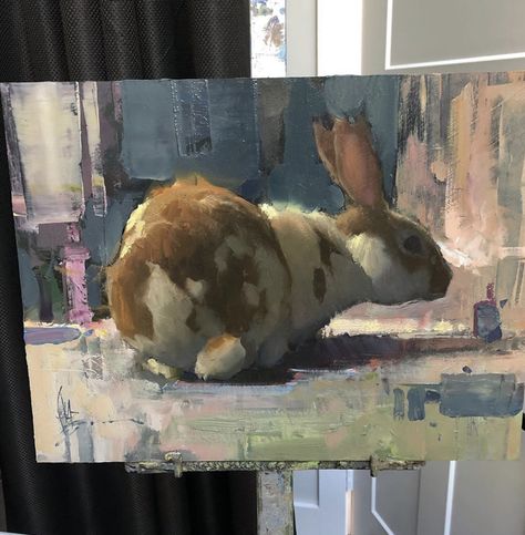 Rabbit Reference Photo, Bunnies Painting, Paintings Of Dogs, Animal Illustration Art, Bunny Painting, Rabbit Painting, Arte Inspo, Traditional Paintings, Wildlife Art