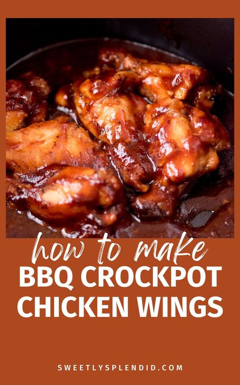 Learn how to make crockpot chicken wings for dinner! They're sweet, juicy, and full of Texas BBQ goodness, perfect for an easy meal at home. Crockpot Chicken Wings Recipes, Chicken Wings For Dinner, Chicken Wings Dinner, Slow Cooker Barbeque Chicken, Bbq Crockpot Chicken, Asian Crockpot Chicken, Crockpot Chicken Wings, Wings For Dinner, Wings Recipe Crockpot