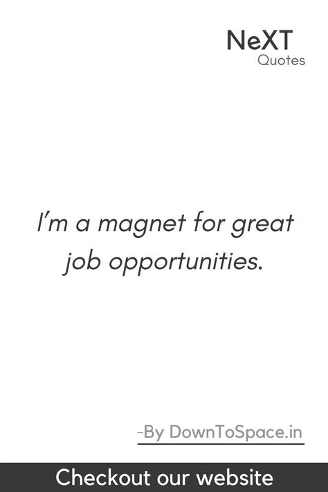 Job Opportunity Quotes, New Opportunity Quotes, Career Affirmations, Opportunity Quotes, Vision Board Success, Vision Board Examples, Morning Mantra, Work Opportunities, Growth Quotes