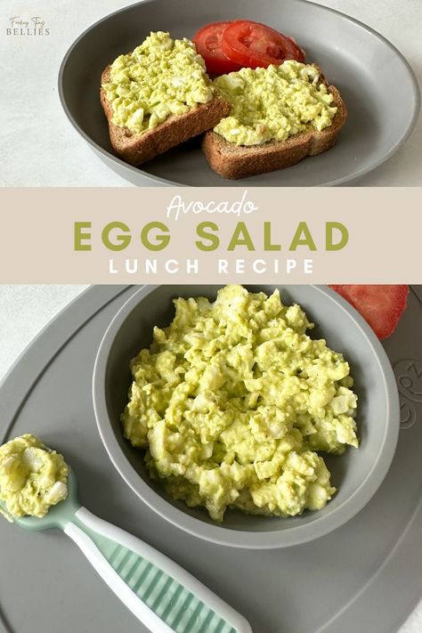 Prep Lunch For The Week, Avocado Egg Salad Recipe, Avocado Baby Food, Lunch For The Week, Homemade Baby Snacks, Avocado Egg Recipes, Toddler Dinner Recipes, Food For Babies, Toddler Lunch Recipes