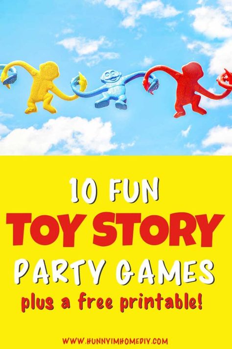 Toy Story Party Games Toy Story Birthday Games, Toy Story Party Games, Themed Party Food Ideas, Video Game Birthday Party Decorations, Buzz Party, Toy Story Videos, Toy Story Game, Video Game Party Favors, Video Game Party Decorations