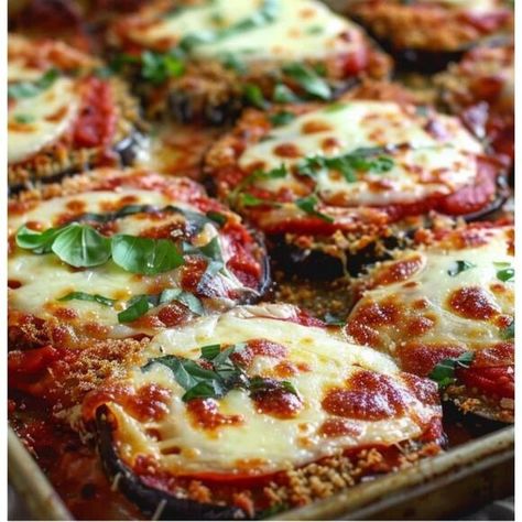 Sheet Pan Eggplant Parmesan: Lighter, Healthier, and Delicious | Ridley's Wreckage | NewsBreak Original Eggplant Parmesan Recipes Baked, Pan Meals Sheet Healthy, Sheet Pan Eggplant, Sheet Pan Eggplant Parmesan, Roasted Eggplant Parmesan, Sheet Pan Zucchini Parmesan, Eggplant Parmesan Recipes, Eggplant And Zucchini Recipes, Drunken Pork Chops