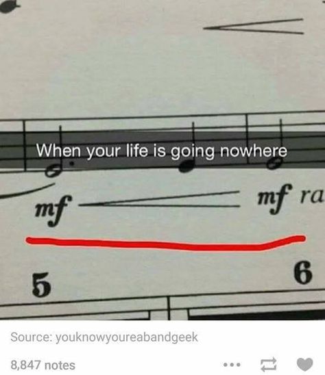 When your life is going nowhere... Marching Band Memes, Music Puns, Marching Band Humor, Going Nowhere, Band Jokes, Music Jokes, Music Nerd, Band Nerd, Band Geek