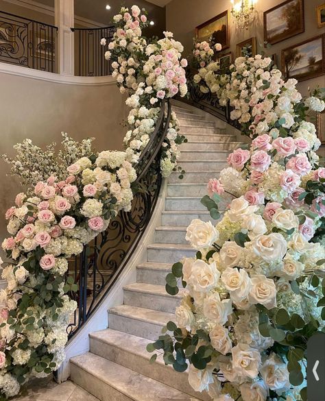 #flowers Princess Wedding Flowers, Lots Of Flowers Wedding, Royal Garden Wedding Theme, Royal Wedding Flowers, Old Money Wedding Flowers, Luxury Wedding Flowers, Flower Arrangements Wedding, Enchanted Garden Wedding, Dream Wedding Decorations