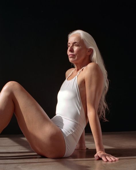 Pin for Later: This Stunning 60-Year-Old Woman Is the Star of a Brand-New Swimwear Campaign Yasmina Rossi, Modeling Industry, Silver Haired Beauties, 60 Year Old Woman, Pregnancy Problems, Swimwear Model, Trendy Swimsuits, Popsugar Fashion, Wise Women