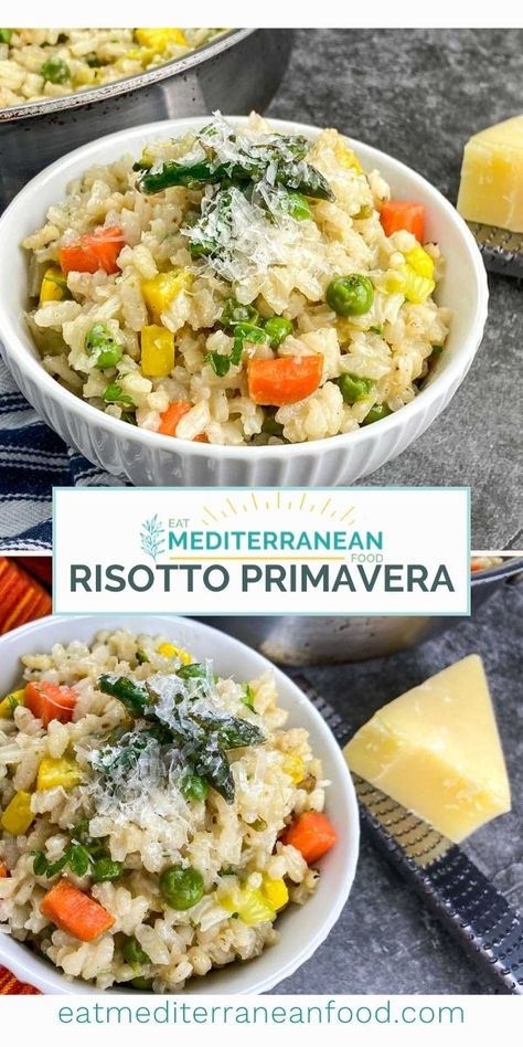 Vegetable Risotto Recipes, Veggie Risotto, Vegetarian Risotto, Risotto Recipes Easy, Vegan Risotto, Vegetable Risotto, Springtime Recipes, Risotto Dishes, Gluten Free Vegetarian Recipes