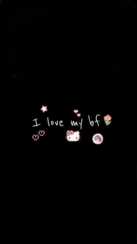 I love my bf Hello Kitty Boy, I Love My Bf, I Love My Boyfriend, Walpaper Hello Kitty, Lion Love, Back Wallpaper, Boyfriend Wallpaper, Discord Banner, Hello Kitty Art