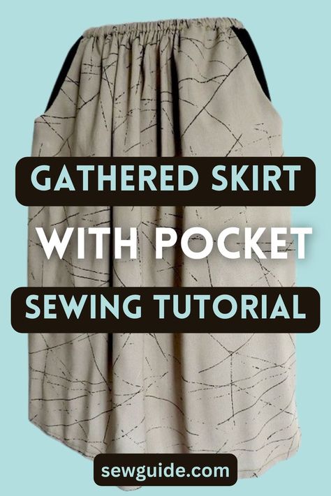 Pocket Skirt Pattern, Elastic Waistband Tutorial, Waistband Tutorial, Skirt Sewing Tutorial, Skirt Pattern Easy, Skirt Pattern Free, Elastic Skirt, Circle Skirts, Skirt Patterns