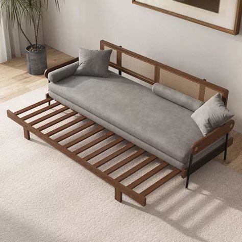 Nordic Sofa Bed, Foldable Bed Space Saving, Folding Beds Space Saving, Wood Sofa Bed, 3 Seater Couch, Space Saving Apartment, Couch Beds, Types Of Couches, Sofa Bed For Small Spaces