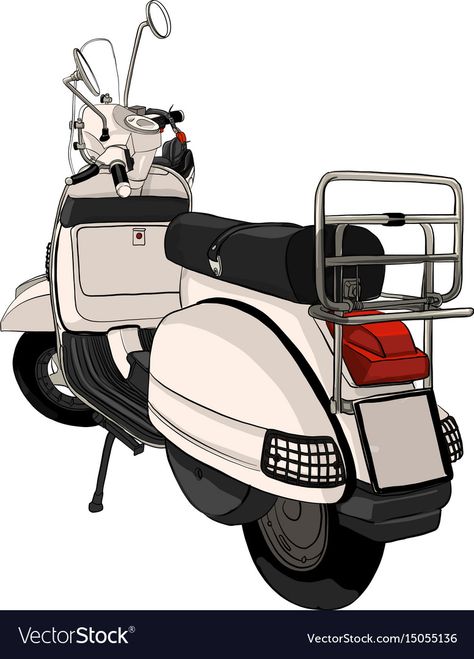 Vespa Vector, Vespa Illustration, Vintage Scooter, I Want To Ride My Bicycle, Png Images, Vector Images, Illustrator, Bicycle, Bike