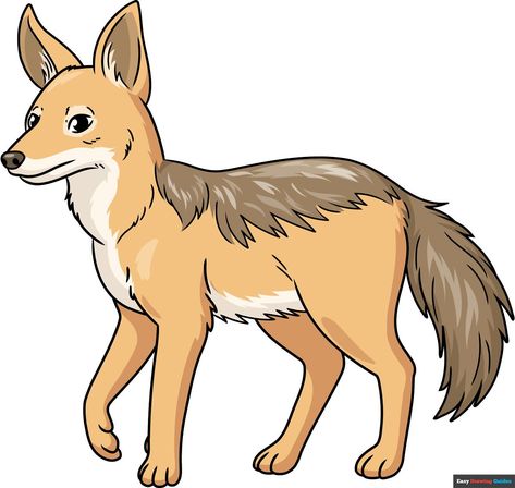 Learn How to Draw a Jackal: Easy Step-by-Step Drawing Tutorial for Kids and Beginners. See the full tutorial at https://easydrawingguides.com/how-to-draw-a-jackal/ Jackal Drawing, Coyote Drawing, Cute Owl Drawing, Random Animals, Owl Drawing, Drawing Guides, Easy Animals, Easy Drawing Tutorial, Drawing Tutorials For Kids