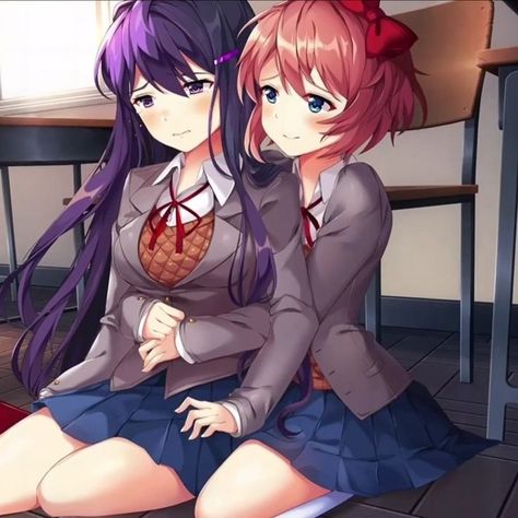 Sayori X Yuri, Sayori Ddlc, Yuri Ddlc, Just Monika, Doki Doki Literature Club, Literature Club, Doki Doki, Matching Pfps, Release Date