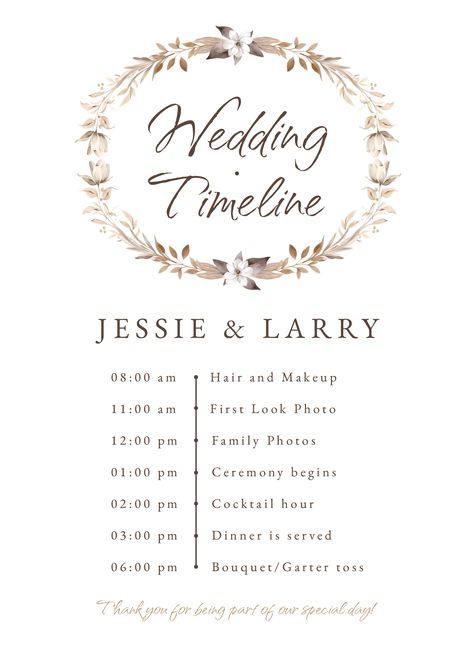 Rustic Wedding Timeline Free Google Docs Template Wedding Timeline Template, Wedding Ceremony Script, Timeline Template, Docs Templates, Ceremony Design, Timeline Design, Wedding Guest List, Wedding Timeline, Wedding Preparation