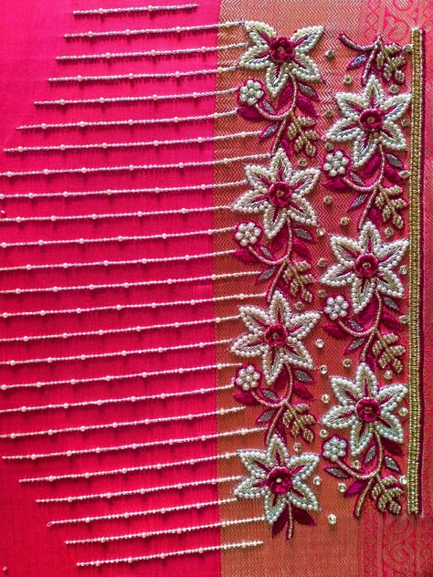 Beads For Blouse Sleeves, Ariwork Blouse Designs, Machi Work Blouse, Books Embroidery, Magam Work Designs, Embroidery Books, Latest Bridal Blouse Designs, Hand Work Design, Latest Blouse Designs Pattern