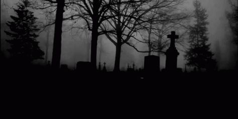 Graveyard Grim GIF - Graveyard Grim Dark - Discover & Share GIFs Black Header Gif, Gothic Banner, Emo Gif, Black And White Gif, Tumblr Banner, Foggy Night, Creepy Gif, Black Plague, Creepy Core