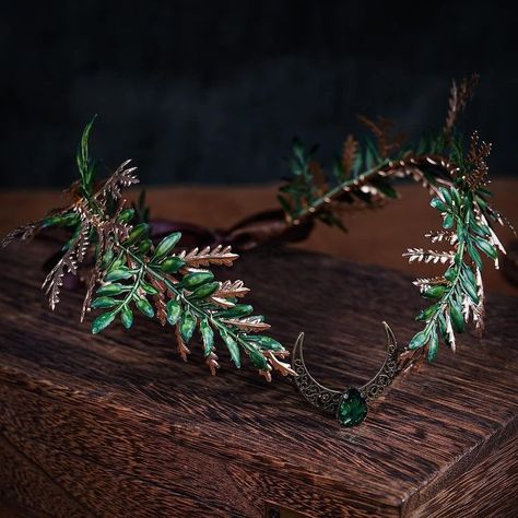 Forest Wedding Headpiece, Fairy King Crown, Leaf Crown Aesthetic, Fae Headpiece, Fairy Crown Aesthetic, Druid Headpiece, Tree Headpiece, Nature Headpiece, Elven Accessories