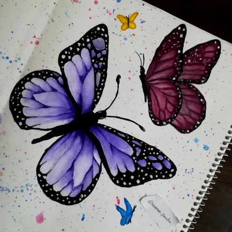 Tube Colour Paintings Easy, Butterfly Oil Pastel, Butterfly Drawing Pencil, Beautiful Pencil Sketches, Fly Drawing, Butterfly Art Drawing, Butterfly Sketch, Butterfly Art Painting, Pastel Butterflies