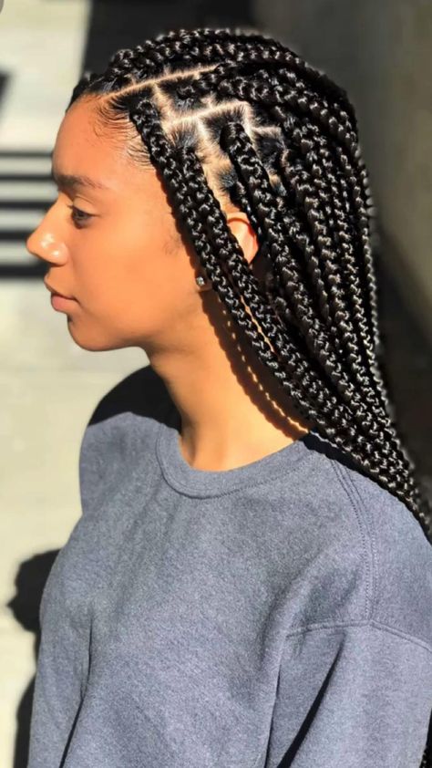 Brown Box Braids, Long Cornrows, Trendy We Fryzurach, Medium Hair Braids, Cute Box Braids, Medium Box Braids, Big Box Braids, Blonde Box Braids, Big Braids