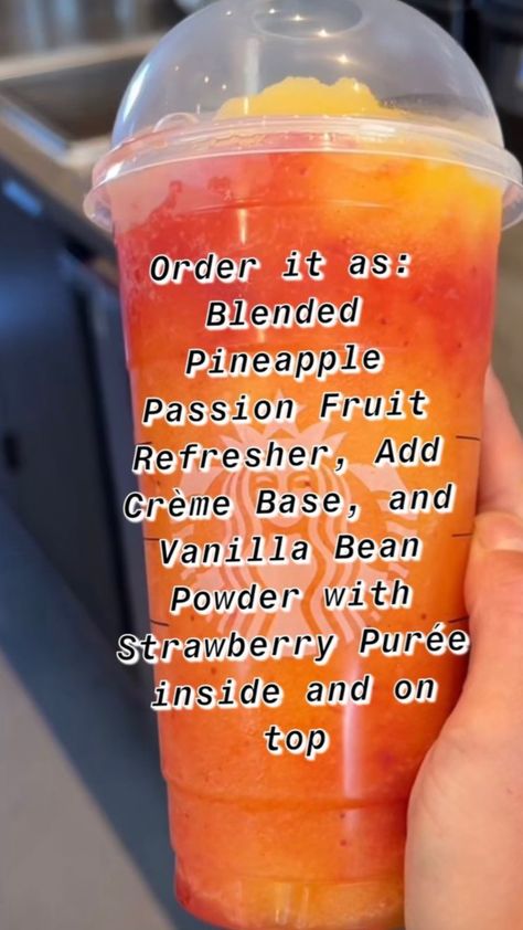 #starbucks #drink #secret #like #rice Starbucks Fruit Drinks Orders, Starbucks Recipes Blended, Summer Starbucks Drinks Blended, Fruit Drinks Starbucks, Fruity Drinks From Starbucks, Fruity Drinks At Starbucks, Starbucks Refreshers Blended, Princess Starbucks Drinks, Starbucks Recipes Fruity