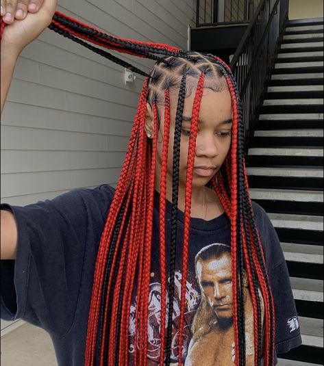 Cute Box Braids, Colored Braids, Box Braids Hairstyles For Black Women, Cute Braided Hairstyles, Braided Cornrow Hairstyles, Braided Hairstyles For Teens, Cute Box Braids Hairstyles, Quick Braided Hairstyles, Protective Hairstyles Braids