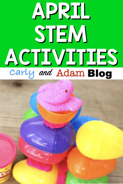 April STEM Activities April Stem Activities, Easter Stem Challenge, Easter Stem Activities, Spring Stem Activities, Games For The Classroom, Easter Stem, Spring Stem, Spring Lesson Plans, Easter Lessons