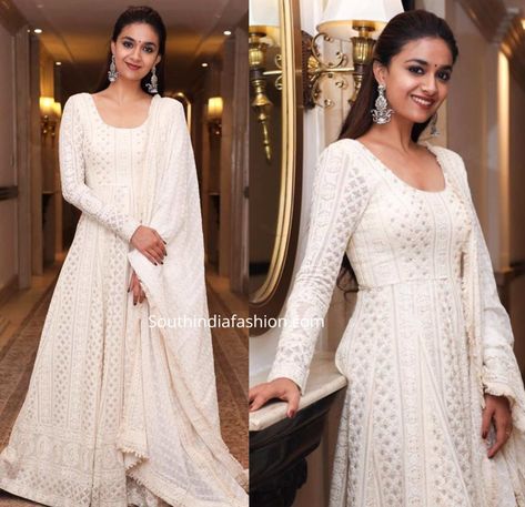 White Anarkali Suits, Chania Choli, Chikankari Anarkali, Bride Saree, Lehenga Indian, White Anarkali, Indian Suit, Designer Anarkali Dresses, Indian Outfits Lehenga