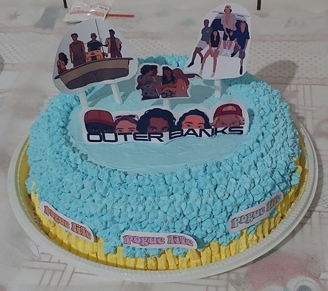 Jj Maybank Birthday Cake, Bank Cake Ideas, Outer Banks Birthday Cake, Outer Banks Cake, Outer Banks Birthday, Bank Cake, 14th Birthday Ideas, Outer Banks Edits, Twelfth Birthday